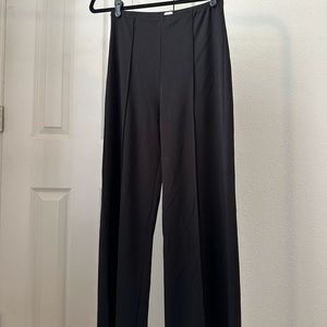 Black wide leg trousers